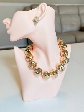 Gold Chunky Bead Necklace